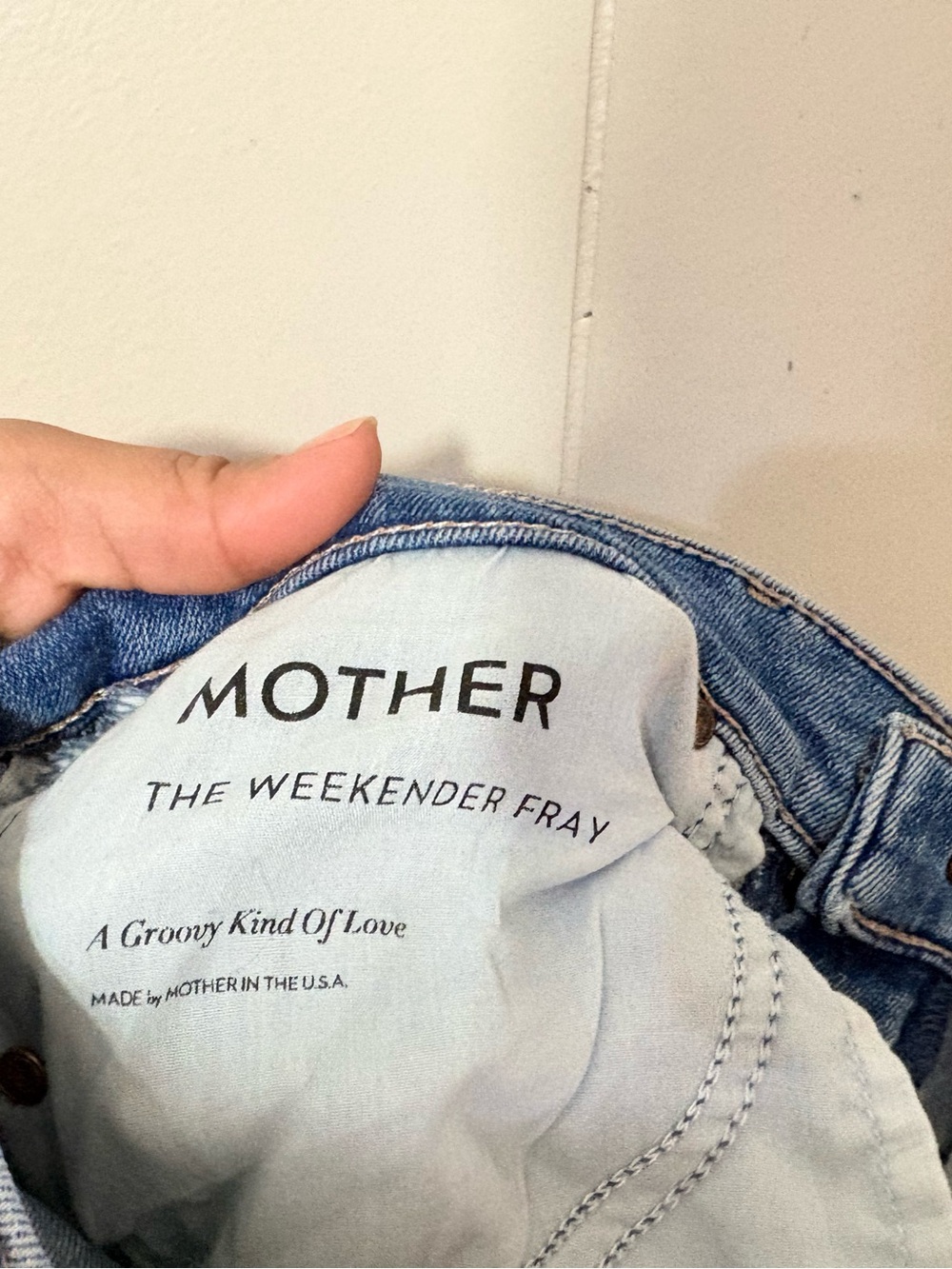 MOTHER The Weekender Fray Jeans A Groovy Kind of Love Flare Blue 26 - Picture 10 of 13